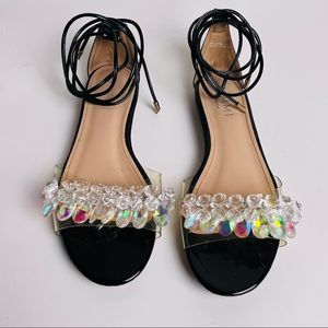 Simmi London Claudia Wrap-Around Ankle PVC sandals